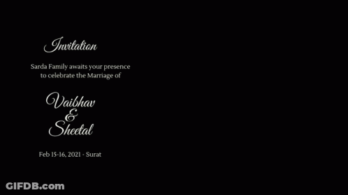 An Invitation For A Wedding Is Dated February 15Th 2021 GIF