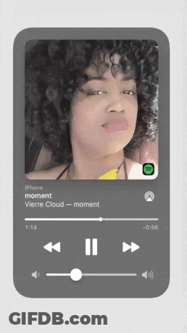 An Iphone Playing A Song Called Moment By Vierne Cloud GIF