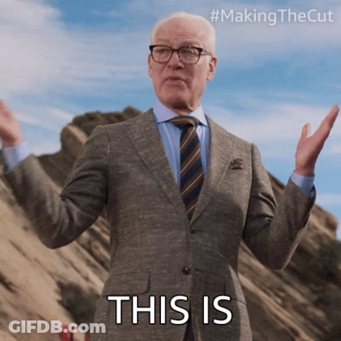 An Older Man In A Suit And Tie Says This Is GIF
