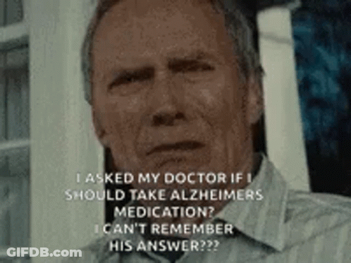 An Older Man Is Asking His Doctor If He Should Take Alzheimers Medication . GIF