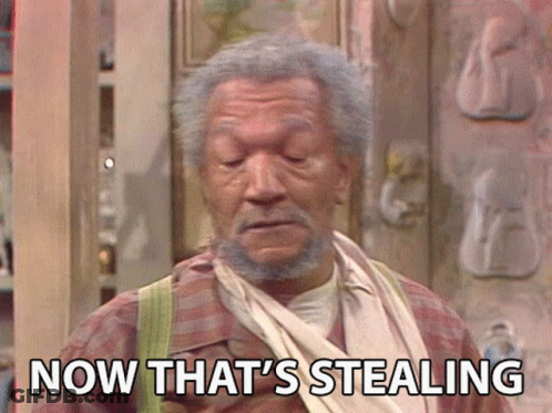 An Older Man With A Bandage On His Arm Says Now That 'S Stealing GIF