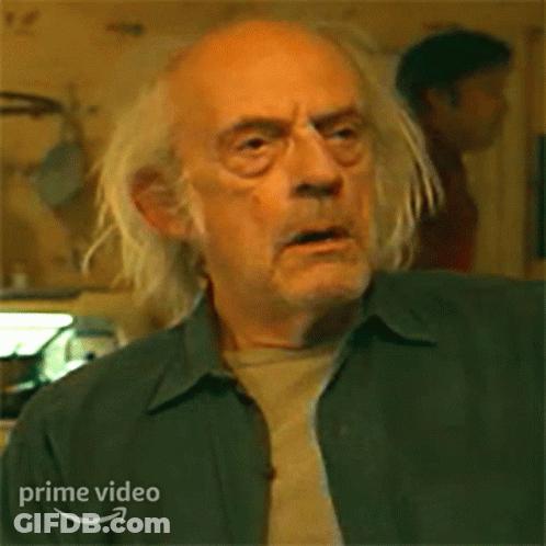 An Older Man With White Hair And A Beard Is Asking Why Not GIF