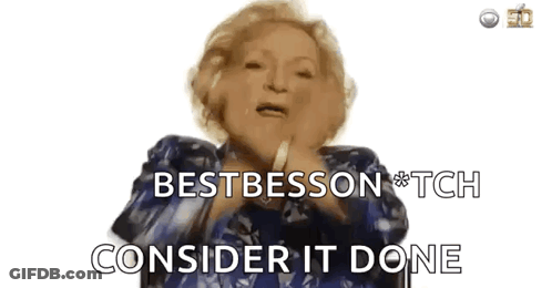 An Older Woman Is Making A Funny Face And Saying Best Besson Tch Consider It Done . GIF