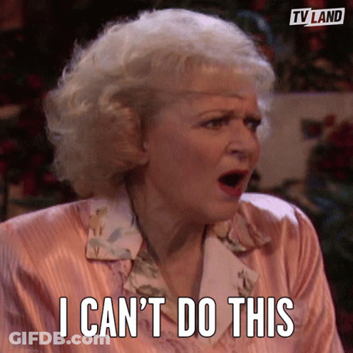 An Older Woman Says I Can 'T Do This With Her Mouth Open GIF
