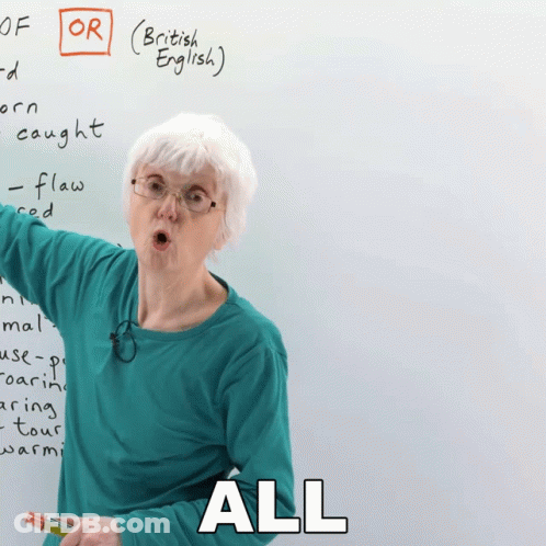 Older Woman Standing In Front Of Whiteboard GIF