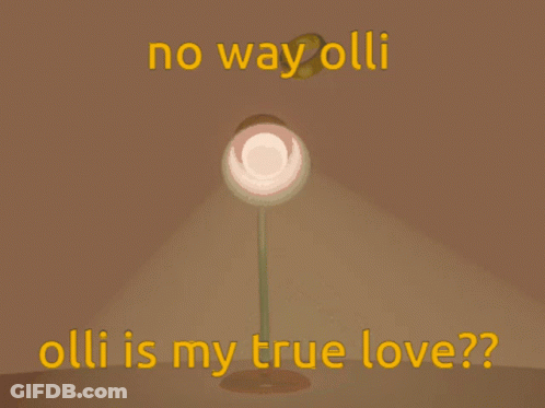 An Open Book With A Ring And The Words " No Way Olli Olli Is My True Love " On It GIF