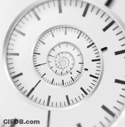 An Optical Illusion Of A Clock That Shows The Time As Almost 5:00 GIF