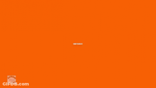 An Orange Background With The Word War Eagle Written In Blue And White GIF