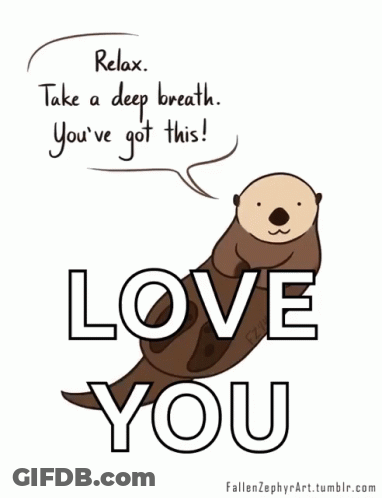An Otter Says Relax Take A Deep Breath You Ve Got This Love You GIF