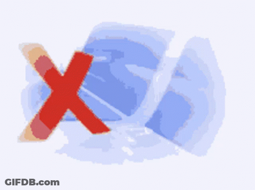 An X Is Crossed Out With A Pencil GIF