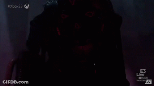 An Xbox E3 Live Advertisement With A Robot On It GIF
