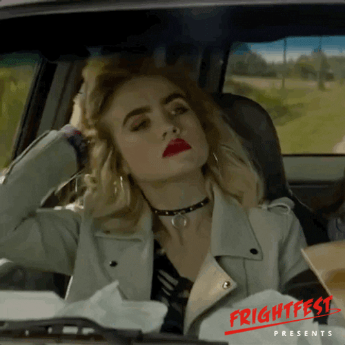 Ana De Armas Rebel Girl Car GIF