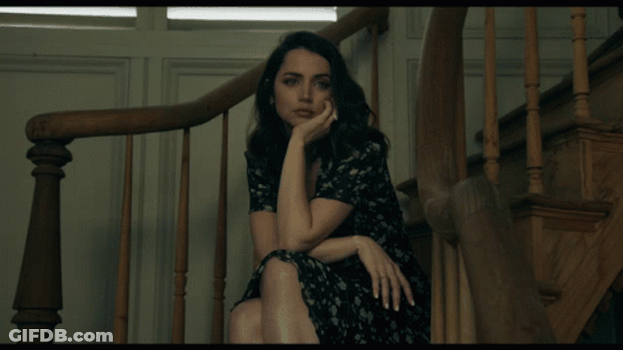 Ana De Armas Sad Sigh GIF