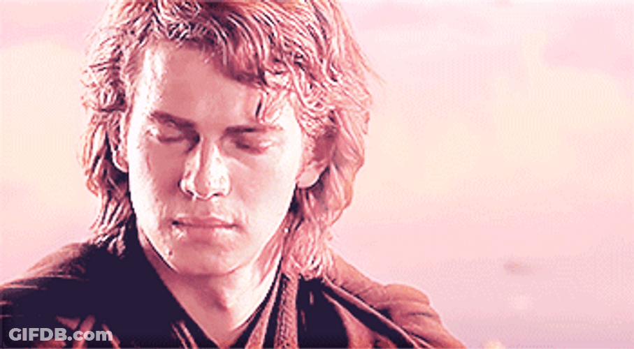 Anakin Skywalker Deep Sigh GIF