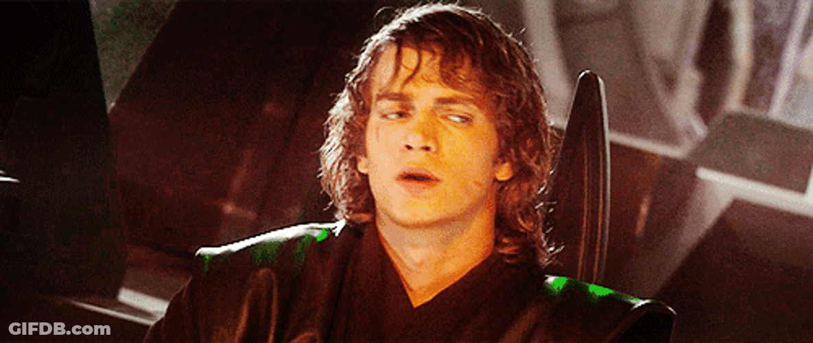 Anakin Skywalker Looking Sideways GIF