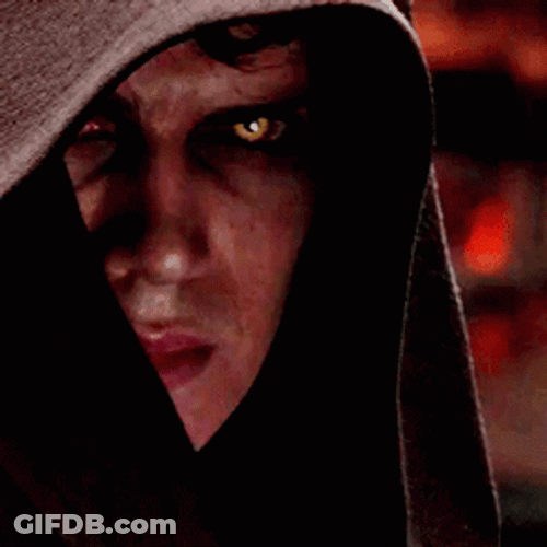 Anakin Skywalker Star Wars Death Stare GIF