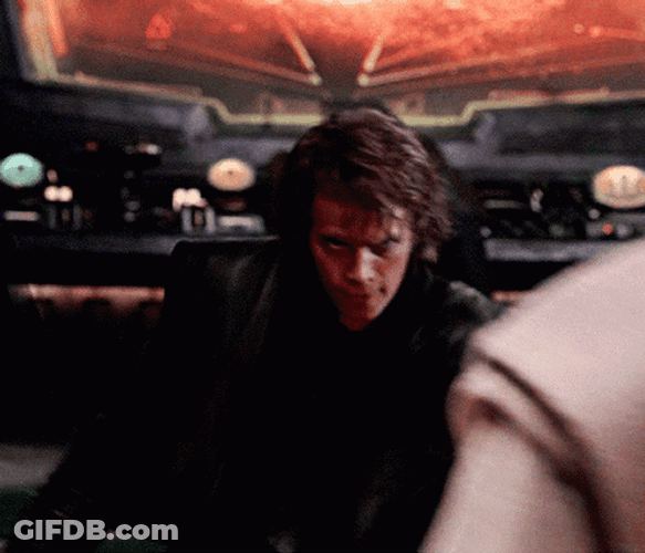 Anakin Skywalker Star Wars Fight Lightsaber GIF