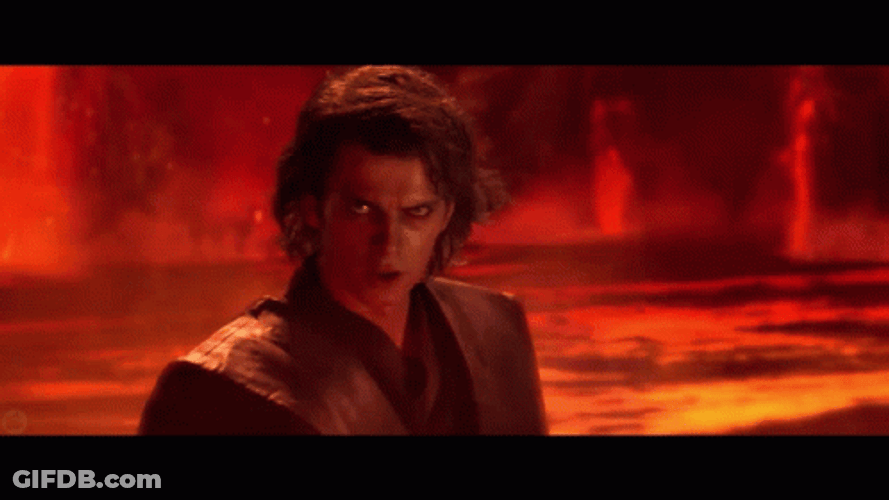 Anakin Skywalker Star Wars Rage Revenge GIF