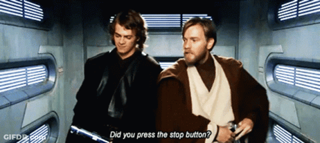 Anakin Skywalker Star Wars Stop Button GIF