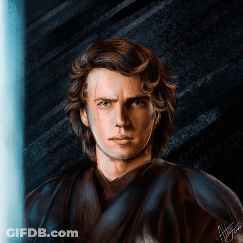 Anakin Skywalker Turning Into Darth Vader GIF