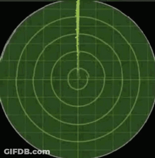 Analog Spinning Radar GIF