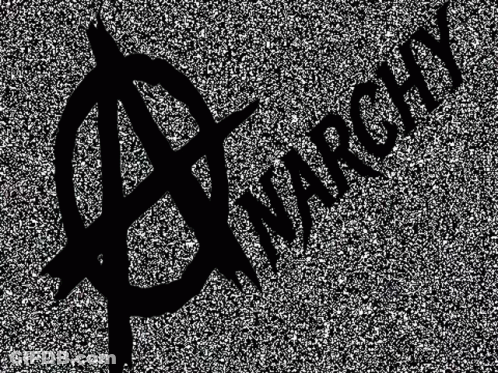 Anarchy Symbol And Word GIF