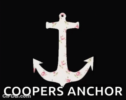 Anchor With Flowers And Seashells Saying Coopers Anchor GIF