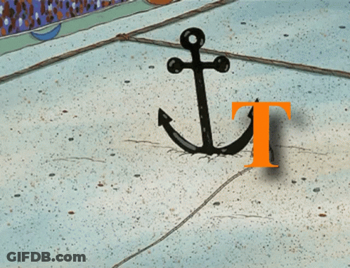 Anchor With Letter T Below GIF