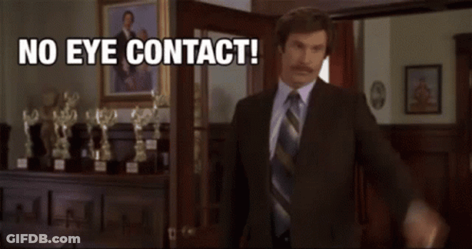 Anchorman Ron Burgundy No Eye Contact GIF