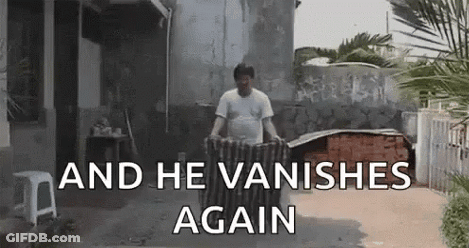 And He Vanishes Again Ghosted GIF