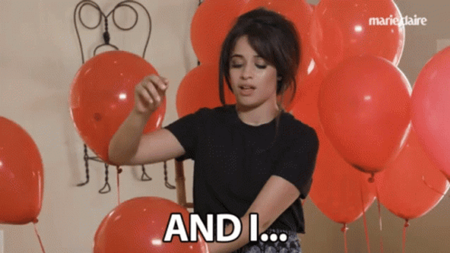 And I Balloon Pop Girl GIF