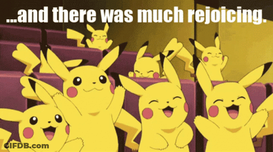 And Pikachu Celebrating There Was Much Rejoicing GIF