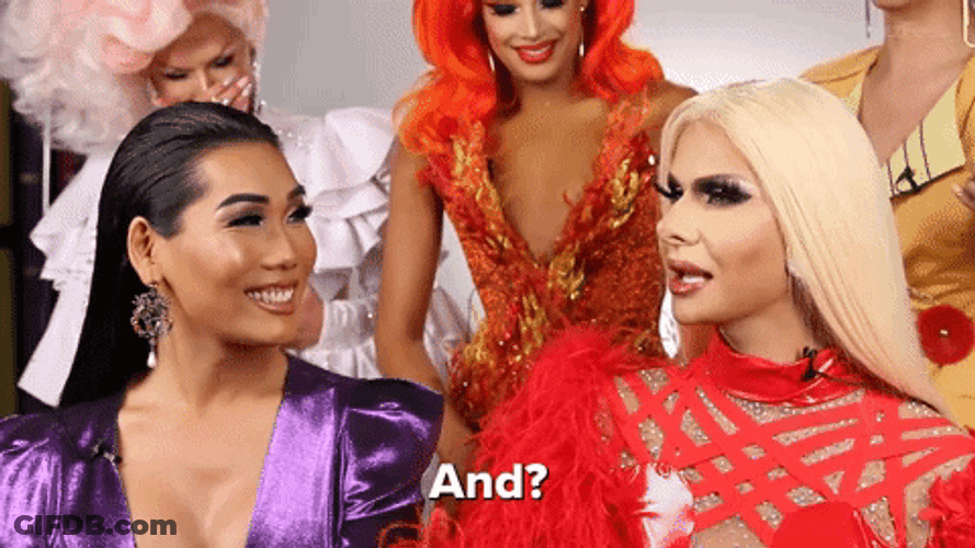 And Rupauls Drag Race Talking With Each Other GIF
