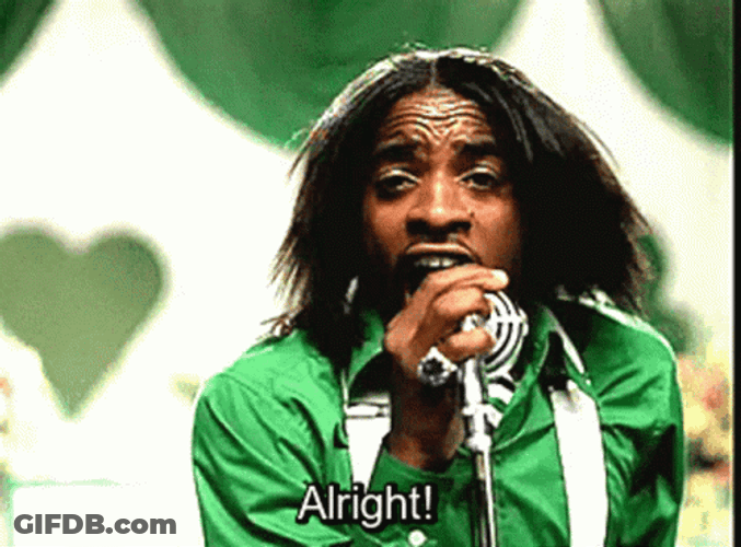 Andre Benjamin Singing Alright GIF