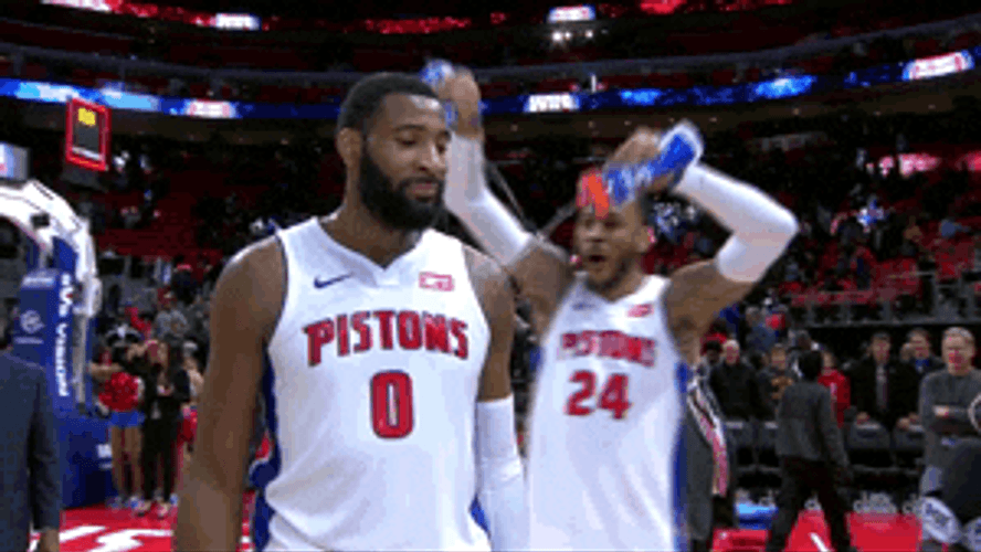 Andre Drummond Drink Splitting GIF
