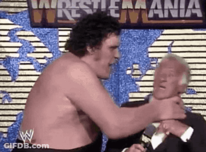 Andre The Giant Chocking Old Man GIF