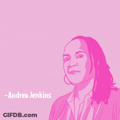 Andrea Jenkins Quote On Pink Background GIF