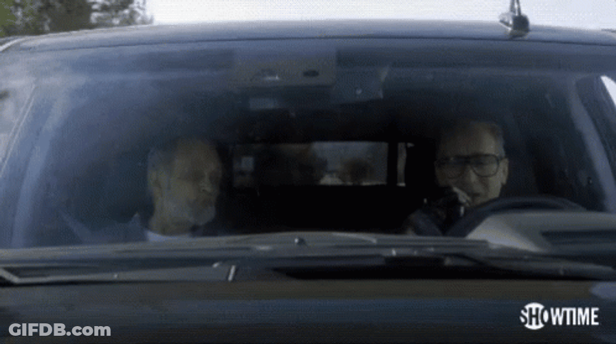 Andrew Dice Clay Smoking While Driving GIF