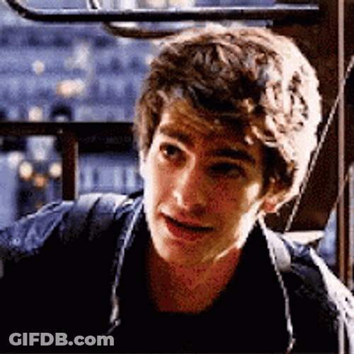 Andrew Garfield Spiderman Smiling Showing Teeth GIF