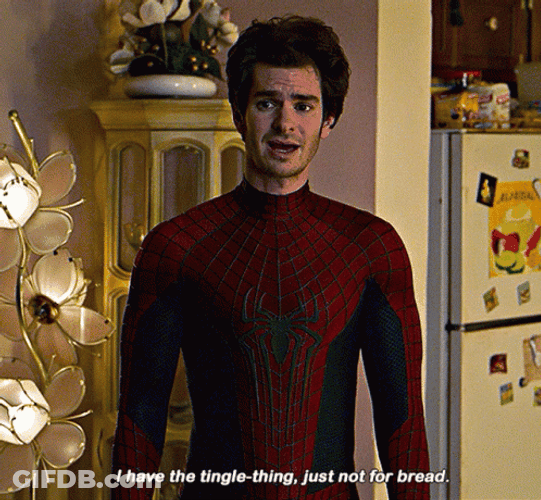 Andrew Garfield Spiderman Tingle Thing GIF
