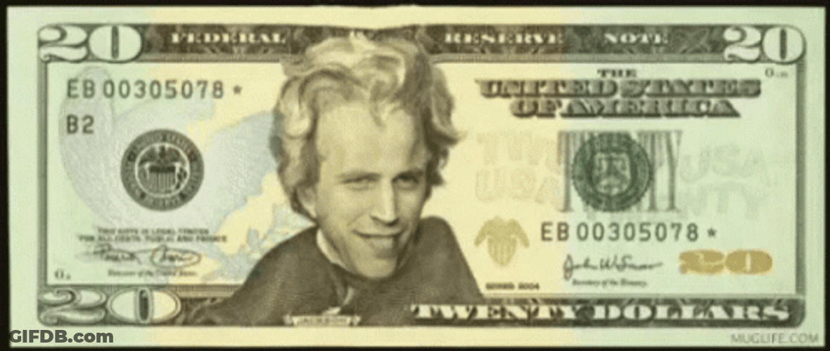 Andrew Jackson In 20 Dollar Bill GIF