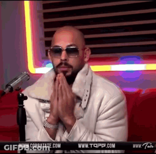 Andrew Tate Pleading Gesture GIF