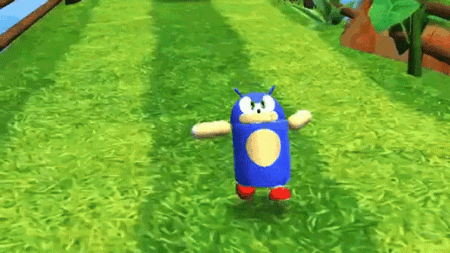 Android Sanic Running GIF