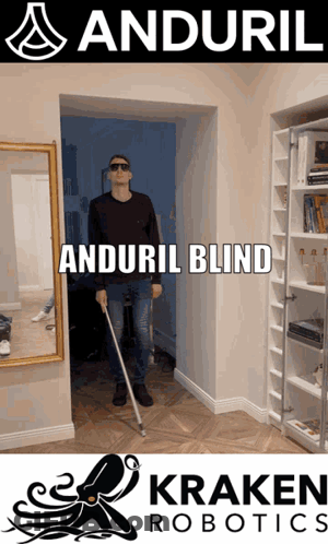 Anduril Blind Poster Man With White Cane GIF