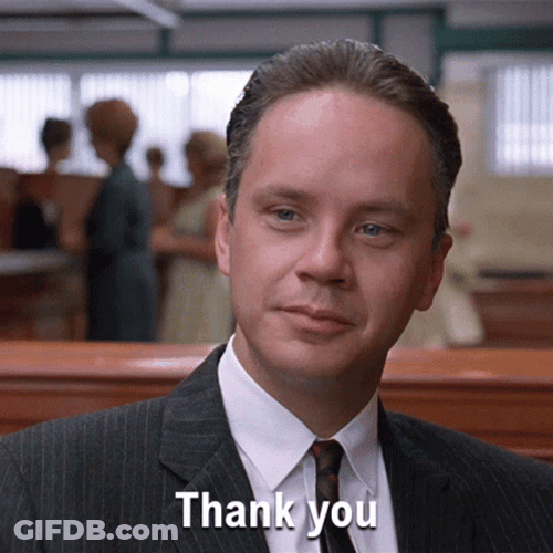 Andy Dufresne Thank You Shawshank Redemption GIF