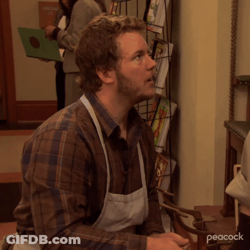 Andy Dwyer Looking Embarrassed GIF