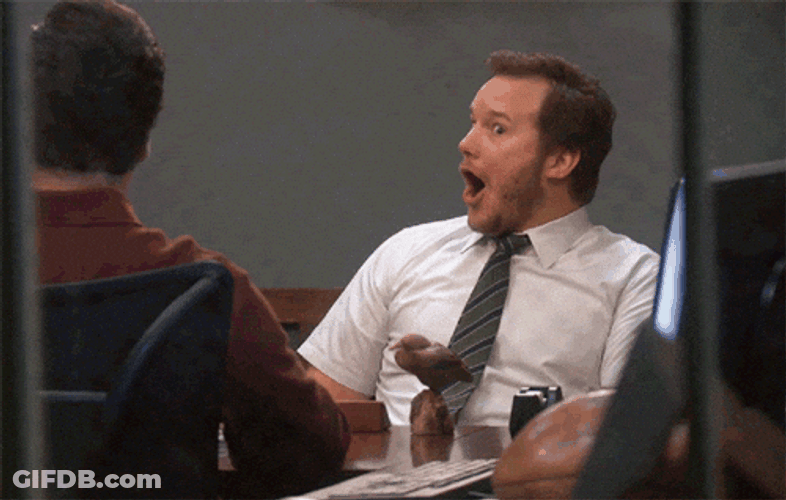 Andy Dwyer Looking Surprised GIF