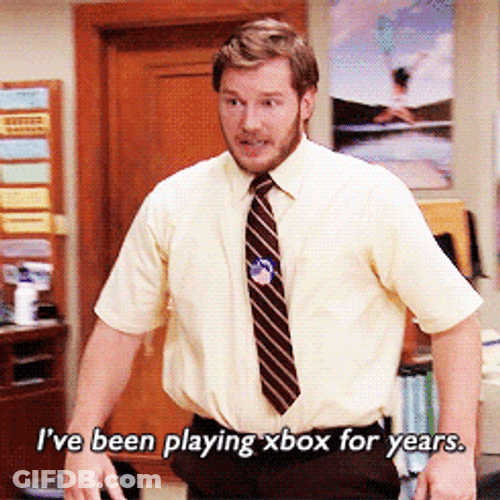 Andy Dwyer Playing Xbox For Years GIF