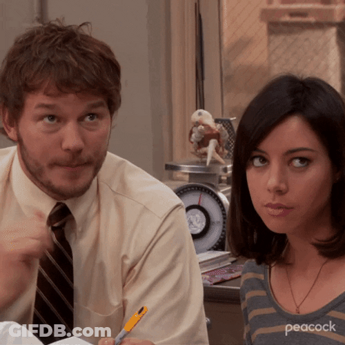 Andy Dwyer Sitting Beside April Ludgate GIF