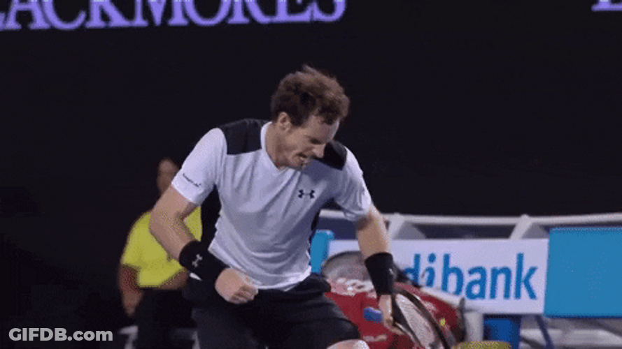 Andy Murray Fired Up With Creative Spark GIF
